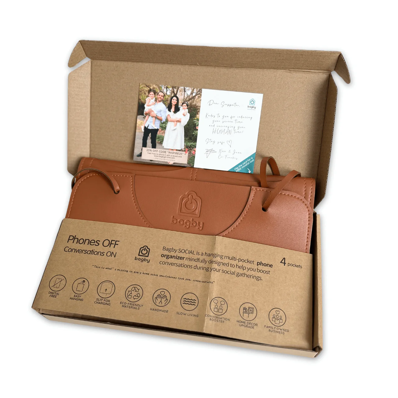 Bagby 4 Pocket Phone Holder - Vegan Leather - Image 4