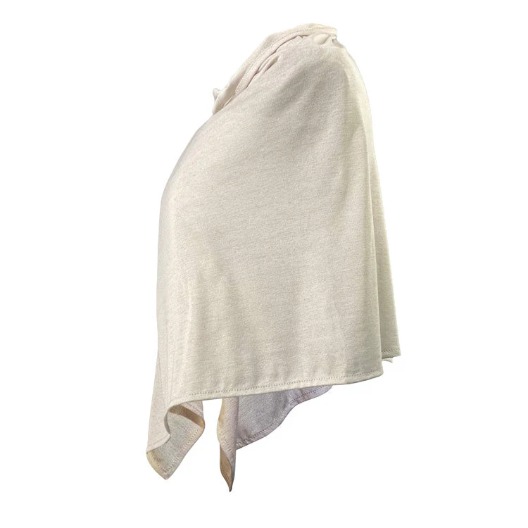 TRU47 Natural Silver Modal Short Poncho - Image 4