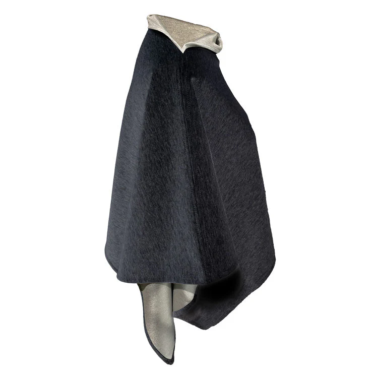 TRU47 Poncho Cotton Double Knit Black-Short - Image 4