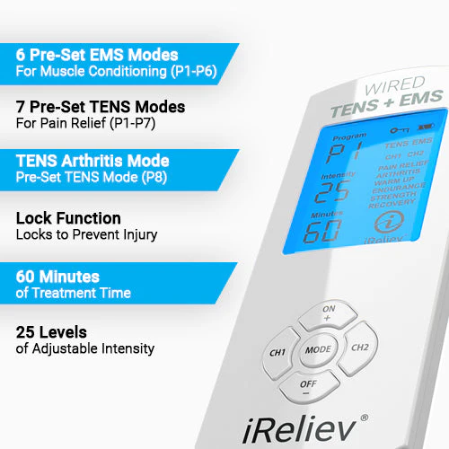 iReliev Premium TENS + EMS Pain Relief & Recovery - Image 5